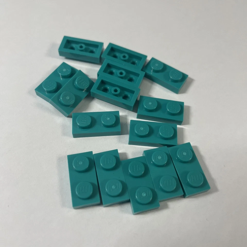 15x Lego® Classic City Platte 1 x 2 3023 Dark Turquoise  Basis Neu New - Bild 1 von 1