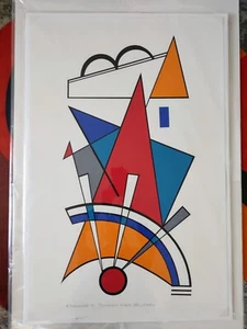 Geometric Signed A/P Print By Salvatore Milichev HOMMAGE TO GAUGUIN Bright! - Bild 1 von 3