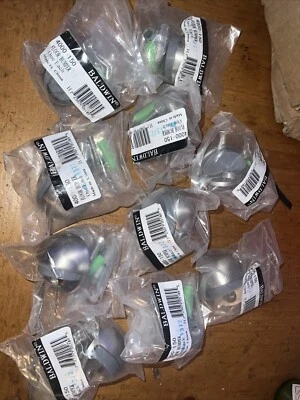 5 Baldwin Brushed Nickel Half Dome Floor Bumper / Stop 1in High 2in Wide - Image 1 of 3