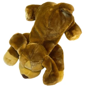 Peluche vintage Animal Alley Darby cucciolo cane marrone marrone marrone chiaro floppy R Us grande 24" - Foto 1 di 11