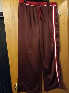 Women's Size XL Maroon Coca-Cola Graphic Wide Leg Track Sweat Pants NEW - Picture 1 of 6