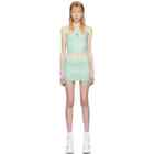 NWT I'M SORRY BY PETRA COLLINS Green Amber Tube Top & Miniskirt Set Size XL 