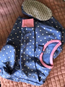 New Carter's Pink Flamingo on Purple Dot Cotton 1 pc 24 Months Girl Footed - Picture 1 of 3