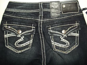 SILVER Ladies NATSUKI FLAP Jeans NWT! Size 25W x 33L - Picture 1 of 10