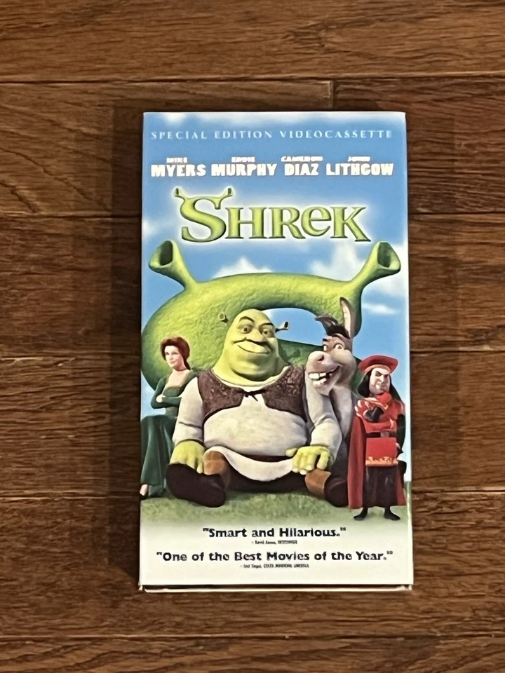 Shrek VHS, Dreamworks 2001, Eddie Murphy Mike Myers Classic Vintage! - Image 1 of 2