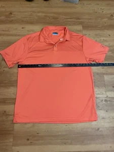 PGA Tour Golf Men's Short Sleeve Polo Shirt, X Large, Orange Strip - Picture 1 of 4