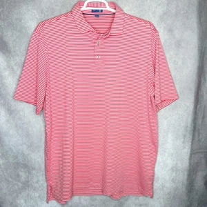 Camisa Polo Stitch XL Para Hombre Rosa Blanco Rayas Golf Usada en Excelente Condición - Imagen 1 de 7