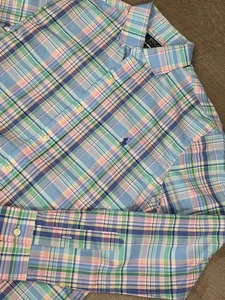 Nuova Polo Ralph Lauren Camicia Uomo Media Slim Fit Plaid Cotone Elasticizzato Bottoni - Foto 1 di 9