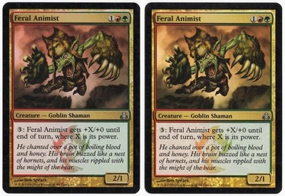 Feral Animist x2 2x 2006 Guildpact FOIL Multi-Color Uncommon Creature MTG LP AZ1 - Image 1 of 2