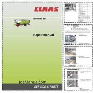 Claas Lexion 770 760 750 740 670 660 650 640 630 620 Repair Service Manual - Picture 1 of 1