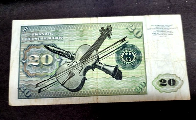 Germany 20 Zwanzig Deutsche Mark 1970 banknote US seller - Image 1 of 2