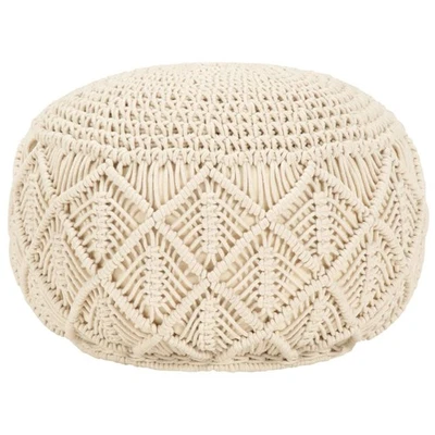 Sitzpouf Sitzpuff Strickhocker Pouf Bodenkissen Indoor Baumwolle nachhaltig  - Bild 1 von 4