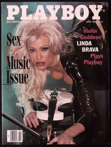 PLAYBOY US April 1998 LINDA BRAVA Joe Eszterhas HOLLY JOAN HART Jody Watley @ EX - Picture 1 of 8