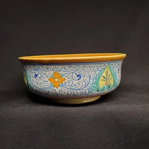 Ciotola ceramica dipinta a mano vintage Deruta italiana multicolore/colorata - Foto 1 di 11