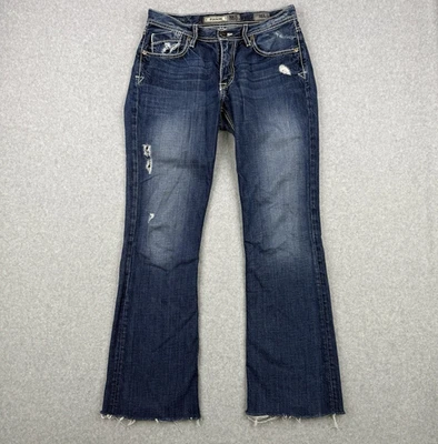 BKE Jeans Mens 31x31 Blue Fulton Bootcut Low Rise Western Distressed Denim - Image 1 of 4