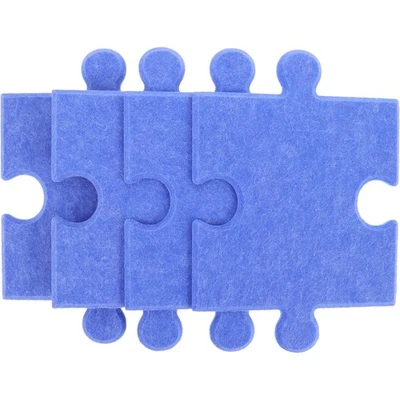 4 Pcs Puzzle Piece Wall Decor Vinyl Sticker For Home Office Nursery Decoration - Image 1 of 4