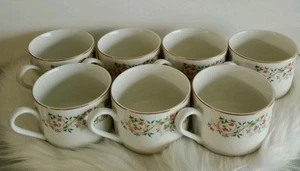Farberware Set of 7 VTG Monaco ‘97 3111 Fine China Tea Coffee Cups Gold Trim GUC - Picture 1 of 6