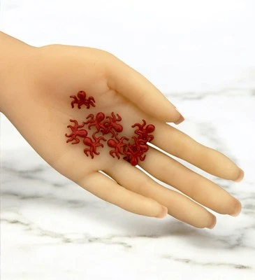 10 Red Octopus Spacer Beads 16x14mm 2-Sided Oceana Bead Findings Jewelry Making - Image 1 of 3