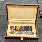 Original WW1 British Mini Medal Group Sterling OBE W Case