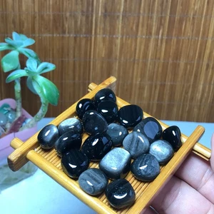 19 piezas de plata natural obsidiana ágata cristal piedra preciosa espécimen caído A1845 - Imagen 1 de 14