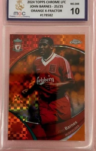 John Barnes Liverpool Fc arancione x fractor 25/25 2024 Topps Chrome #48 MGC 10  - Foto 1 di 3