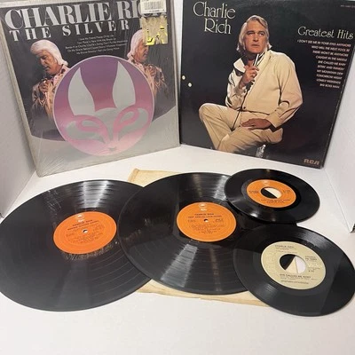 Charlie Rich Vinyl Lot Of 6 - Silver Fox & Greatest Hits Among Them 1970’s 33/45 Foto 1 de 4