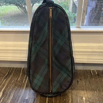 RELOJ TARTÁN NEGRO de colección a cuadros artículos de tocador cosméticos bolsa de viaje zapato bolso nuevo de Lote Antiguo Foto 1 de 4