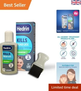 Fast-Acting Head Lice Shampoo & Comb Kit - Completely Effective in 5 Minutes - Picture 1 of 8