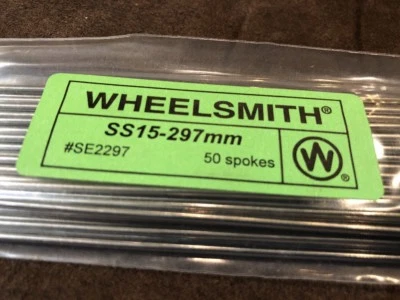 Wheelsmith SS15 297mm  Silver spokes Pack Of 50 - Image 1 of 4