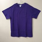 Roaman's Plus Size 2X Shirt Round Neck Short  Sleeve Pullover Purple New F104