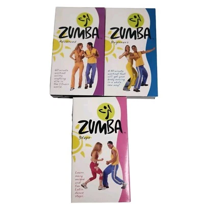 Zumba VHS Set of 3 Steps, Beginners, Advanced - Image 1 of 4