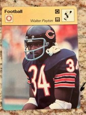 Walter Payton Chicago Bears  1977-79 SPORTSCASTER Italy CARD #26-14