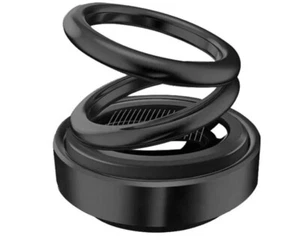 Solar Powered Car Rotating Perfume Air Freshener Solar Energy Air Purifier Black - Picture 1 of 6