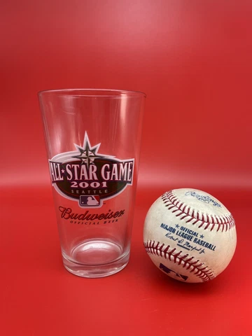 2001 MLB All-Star game Seattle beer glass Budweiser pint - Seattle Mariners Cover
