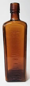 Antique 1890 - 1910 "LASH'S LIVER BITTERS NATURE'S TONIC LAXATIVE" Amber Bottle - Picture 1 of 17