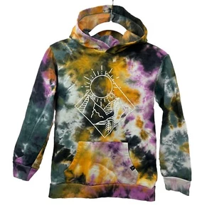 Art Class Long Sleeve Pull Over Hoodie Multicolor Tie Dye Sz Medium 8/10 Nature - Picture 1 of 12
