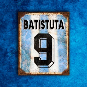 Metal sign Argentina 1998 vintage Argentina home shirt 1998 Argentina shirt 1998 - Picture 1 of 6