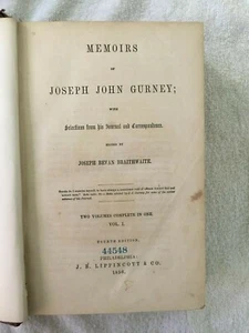 Memoirs of Joseph John Gurney with Selections from His Journal andCorrespondence - Picture 1 of 6