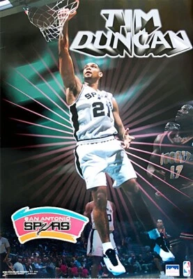 -Sellado- 2001 -TIM DUNCAN- STARLINE 3068 San Antonio Spurs NBA Póster de baloncesto Foto 1 de 2