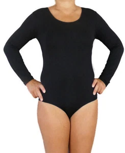 Damen Body langarm Bodysuit Leotard Top Trikot nahtlose Microfaser Wäschebeutel - Bild 1 von 3