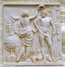 Statue Hercule Héracles Sculpture Bas Grand Relief Décoration Grecque Marbre art