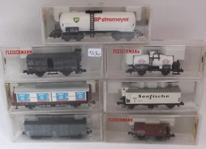 FLEISCHMANN N GAUGE JOB LOT OF 7x VARIOUS WAGONS - Picture 1 of 3