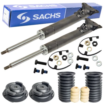 SACHS, FEBI 2x SACHS Stoßdämpfer + Domlager + Pro Kit vorne für Mercedes-Benz 190 W201