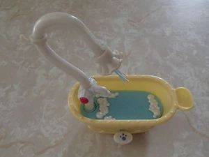 Accesorio de agua de trabajo Littlest Pet Shop pájaro gato perro RARO bañera bañera bañera - Imagen 1 de 3