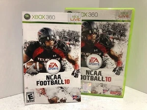 MICROSOFT XBOX 360 - NCAA FOOTBALL 10 CASE ONLY WITH MANUAL EA SPORTS - Picture 1 of 1