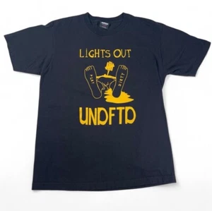 Undefeated UNDFTD Lights Out Play Dirty Black Yellow T Shirt size Large - Picture 1 of 6