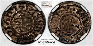 France (887-898) Denier, Tours Roberts - 1654 ODO - NGC XF Detail - Picture 1 of 3