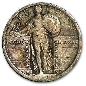 1918 Standing Liberty Quarter VG (Partial Date) - SKU#40139 Cover