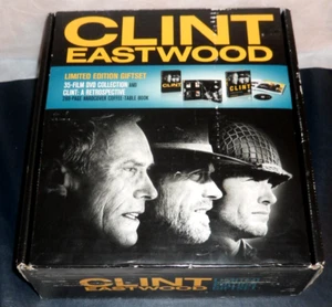 Clint Eastwood Limited Edition Giftset 35 Films 35 Years 19 DVD's & Book - Foto 1 di 6