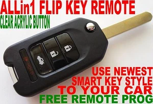 SMART KEY STYLE FLIP REMOTE FOR 02-06 CRV CHIP NEVER BEEN USED KEYLESS ENTRY AC1 - Picture 1 of 5